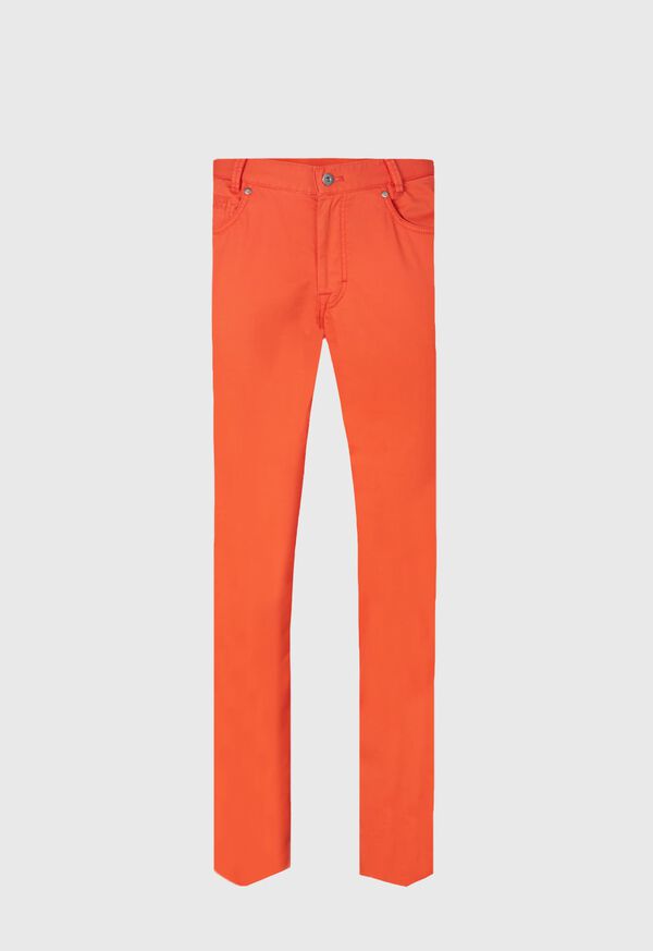 paul stuart Five Pocket Satin Finish Cotton Pant
