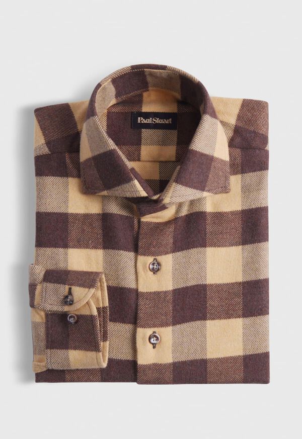 paul stuart Flannel Buffalo Check Sport Shirt
