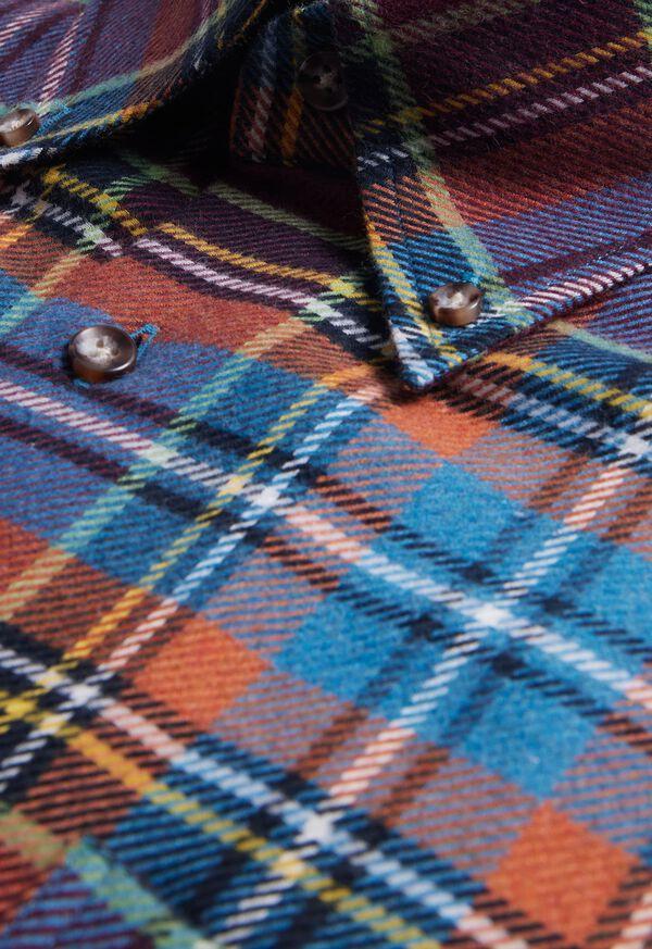 Paul Stuart Flannel Plaid Sport Shirt