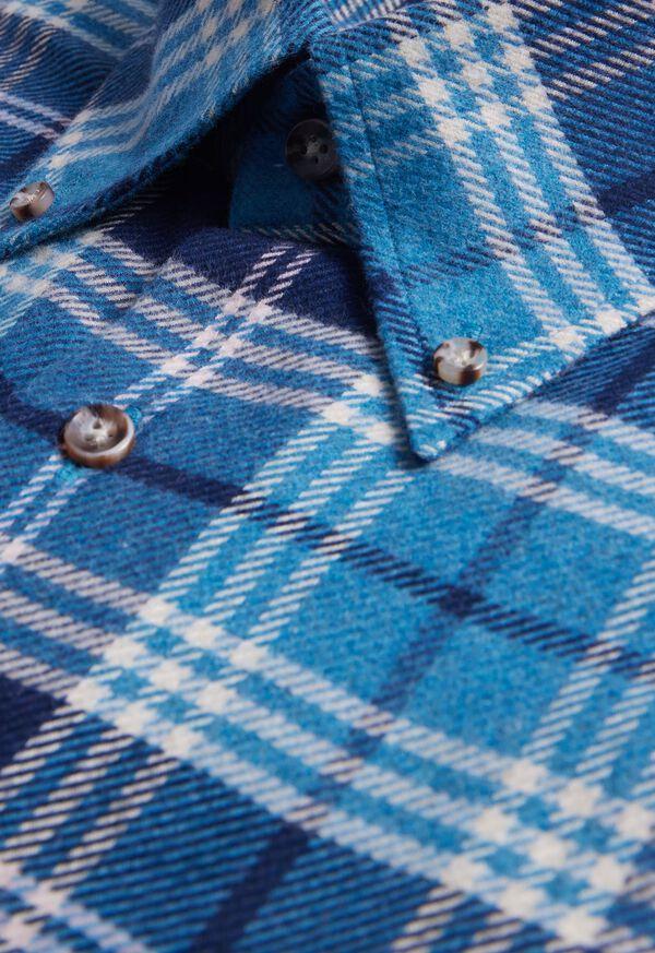 Paul Stuart Flannel Plaid Sport Shirt
