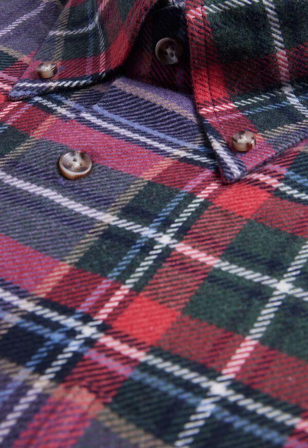 Paul Stuart Flannel Plaid Sport Shirt