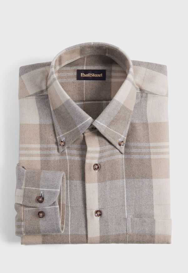 paul stuart Flannel Plaid Sport Shirt