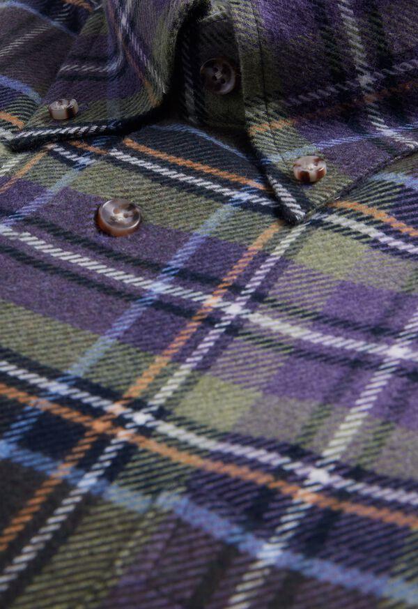 Paul Stuart Flannel Plaid Sport Shirt