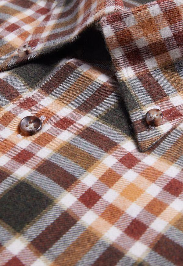 Paul Stuart Flannel Plaid Sport Shirt