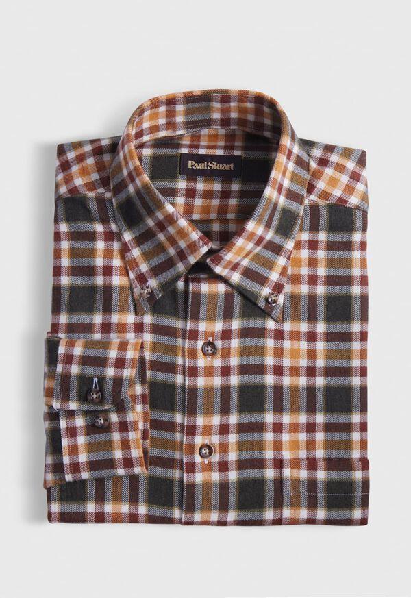 paul stuart Flannel Plaid Sport Shirt