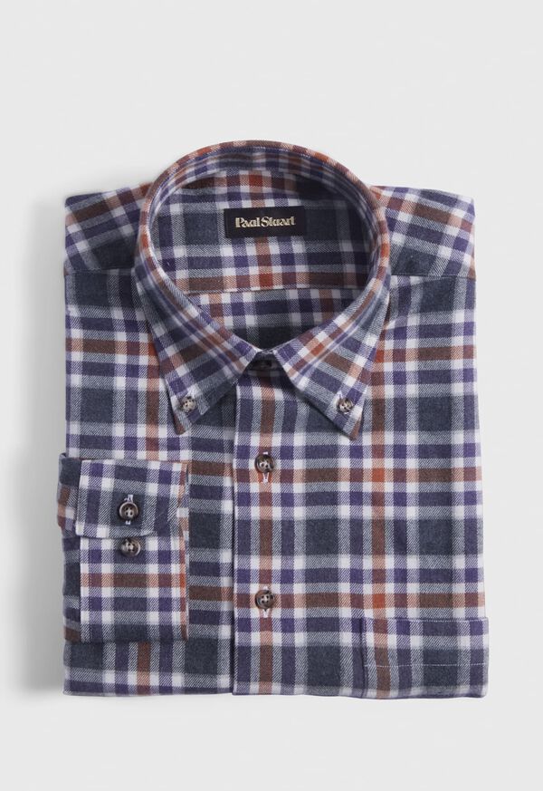 paul stuart Flannel Plaid Sport Shirt