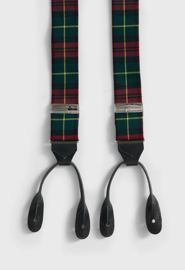 Paul Stuart Flannel Plaid Suspenders