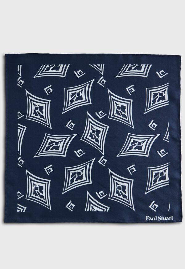 Paul Stuart Geometric Print Pocket Square