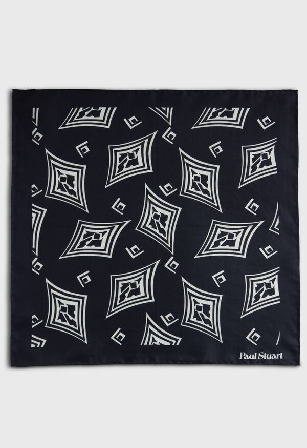 Paul Stuart Geometric Print Pocket Square