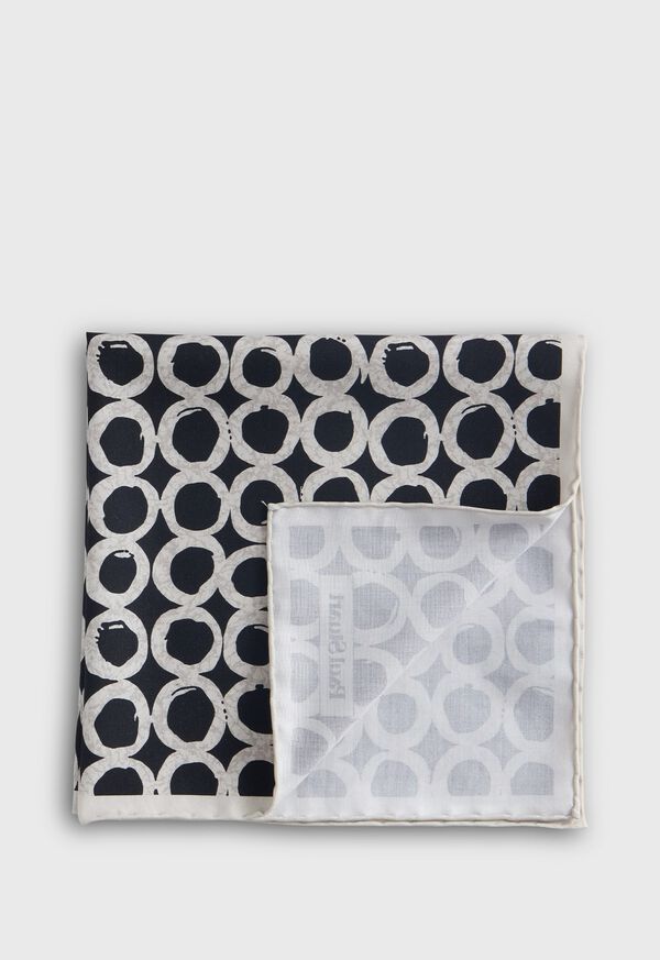 paul stuart Geometric Print Silk Pocket Square