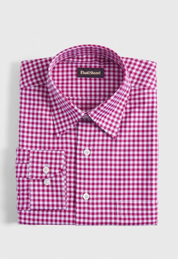 paul stuart Gingham Check Twill Sport Shirt