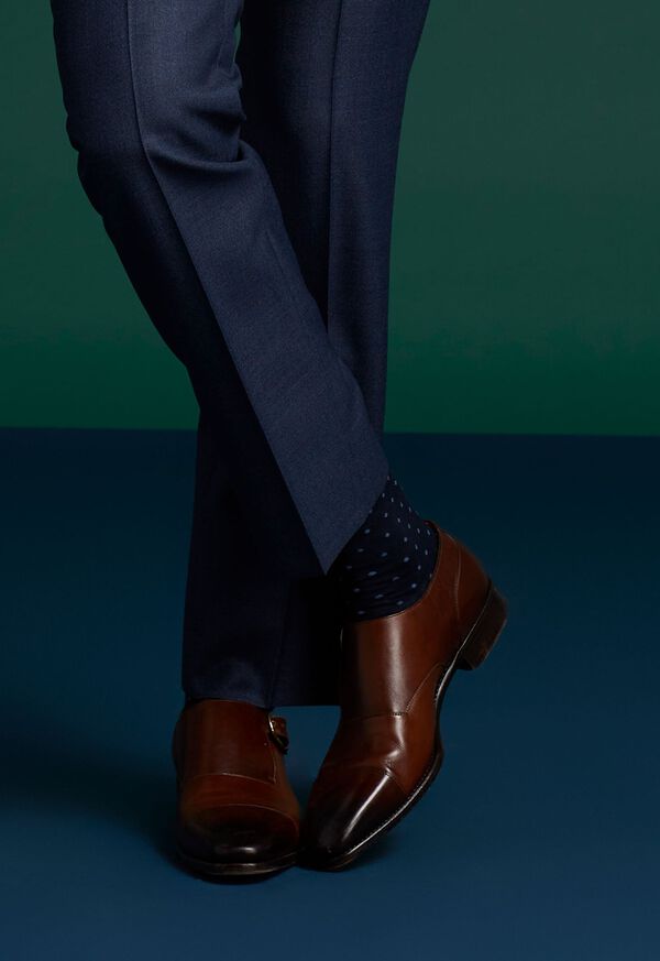 Paul Stuart Giordano Leather Monk Strap