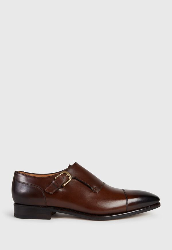 paul stuart Giordano Leather Monk Strap