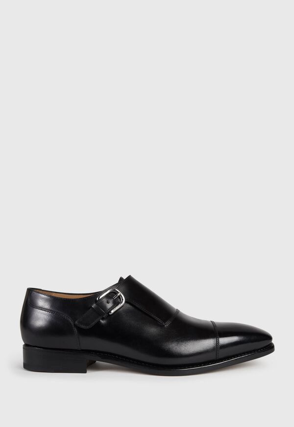 paul stuart Giordano Leather Monk Strap