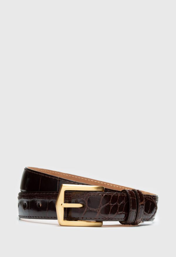 paul stuart Glazed Alligator Belt