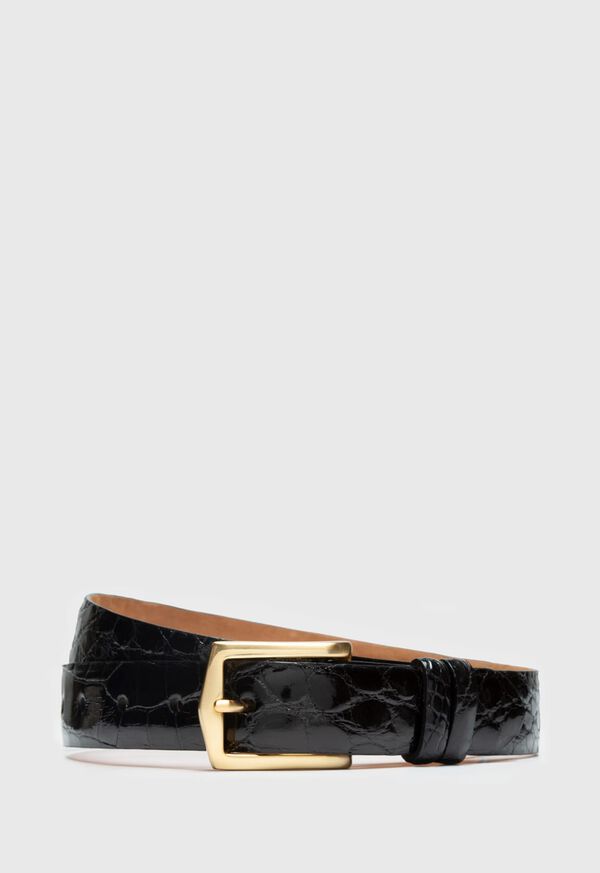 paul stuart Glazed Alligator Belt