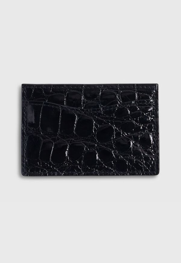 Paul Stuart Glazed Alligator Flat Card Case