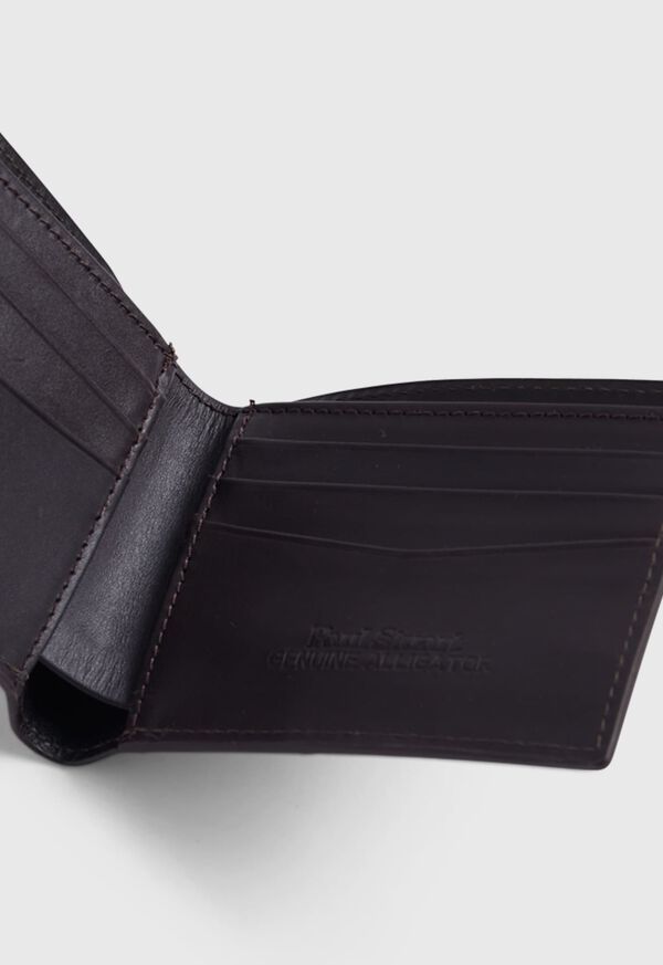 Paul Stuart Glazed Alligator Slim Billfold Wallet
