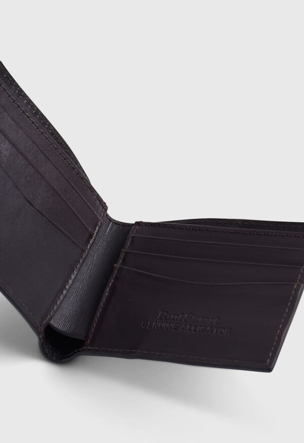 Paul Stuart Glazed Alligator Slim Billfold Wallet