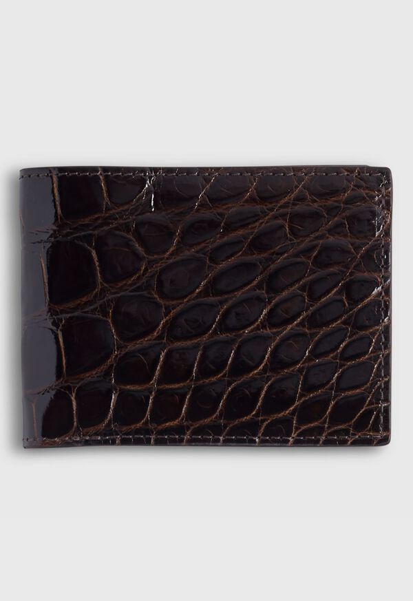 paul stuart Glazed Alligator Slim Billfold Wallet