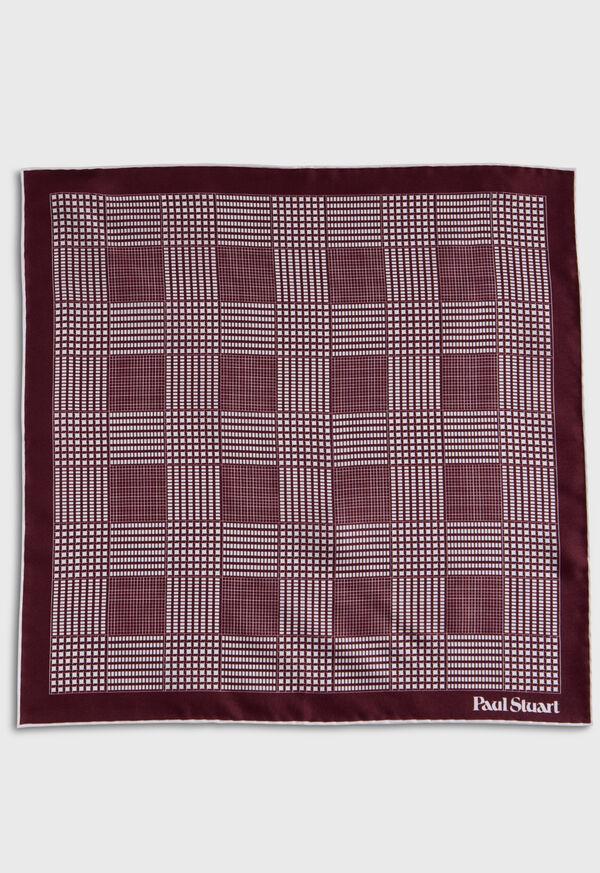 Paul Stuart Glen Plaid Silk Pocket Square