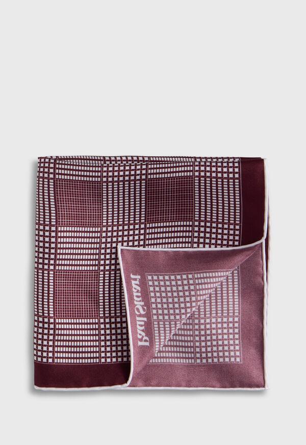 paul stuart Glen Plaid Silk Pocket Square