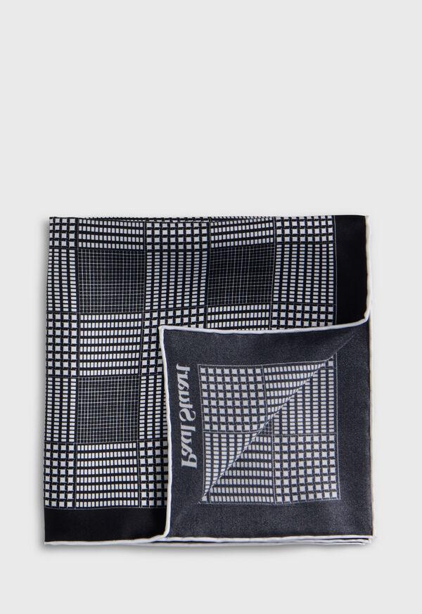 paul stuart Glen Plaid Silk Pocket Square