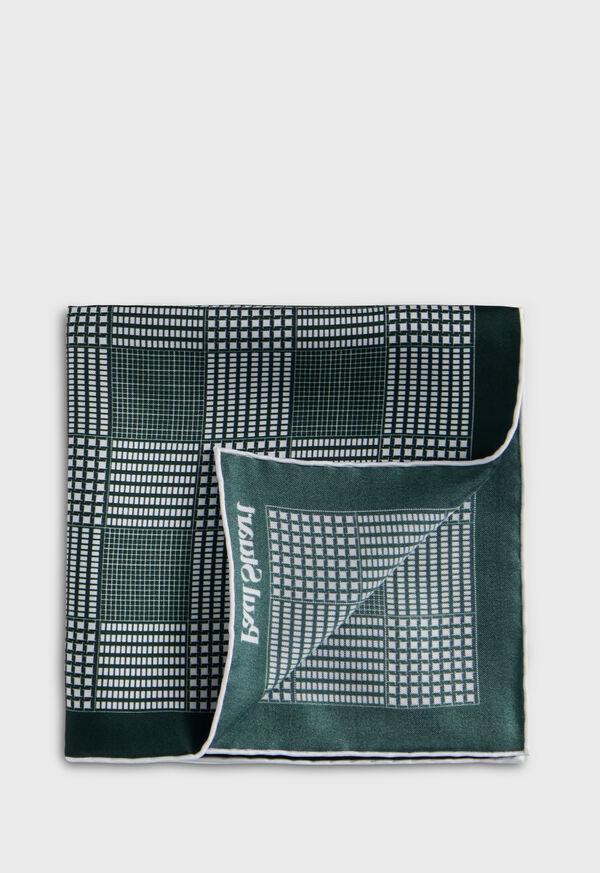 paul stuart Glen Plaid Silk Pocket Square