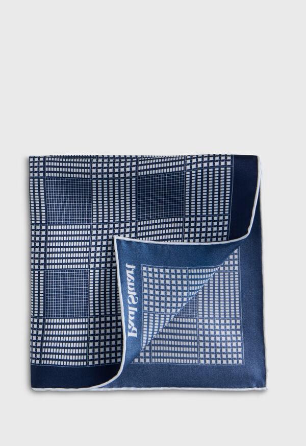 paul stuart Glen Plaid Silk Pocket Square