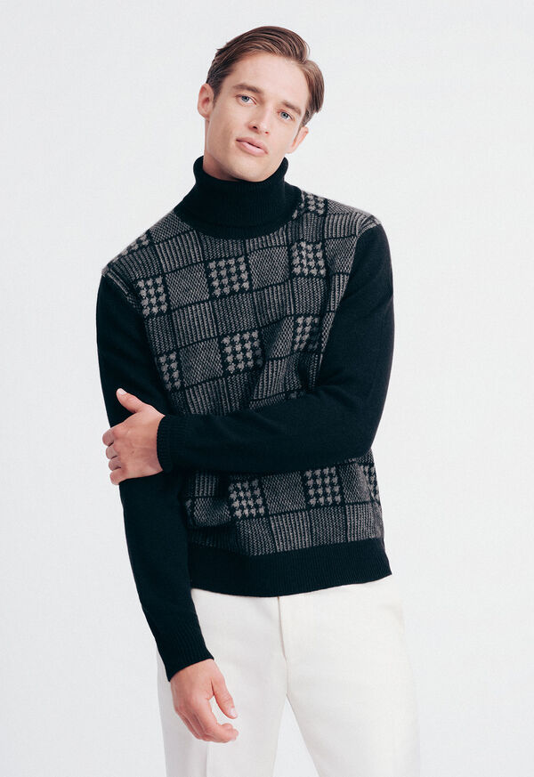 Paul Stuart Glen Plaid Turtleneck Sweater