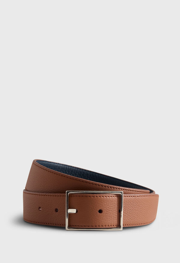 paul stuart Grained Taurillon Leather Belt