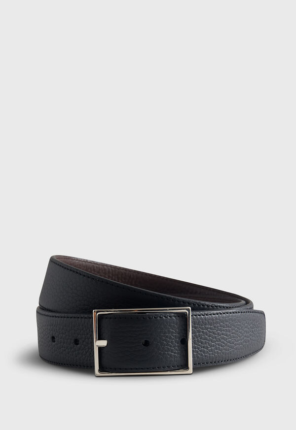 paul stuart Grained Taurillon Leather Belt