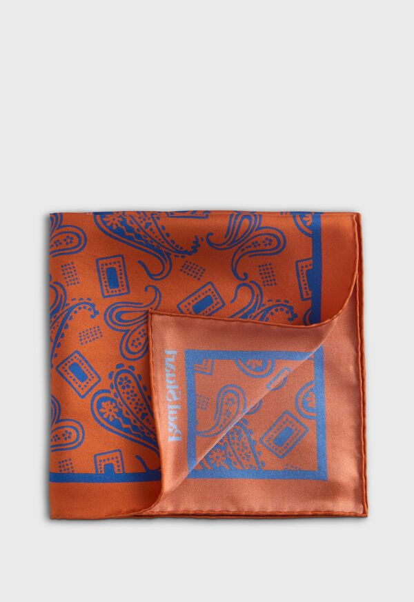 paul stuart Graphic Paisley Print Pocket Square