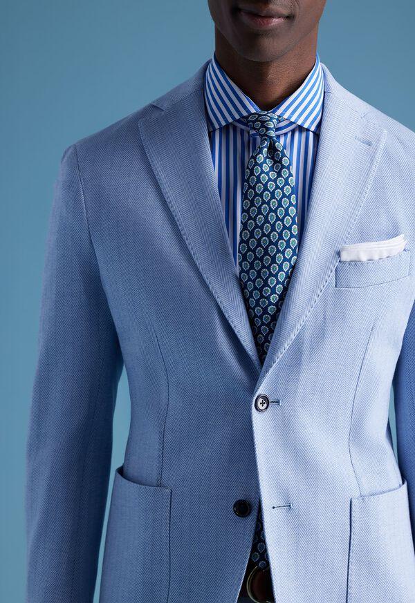Paul Stuart Herringbone Cotton Jersey Jacket