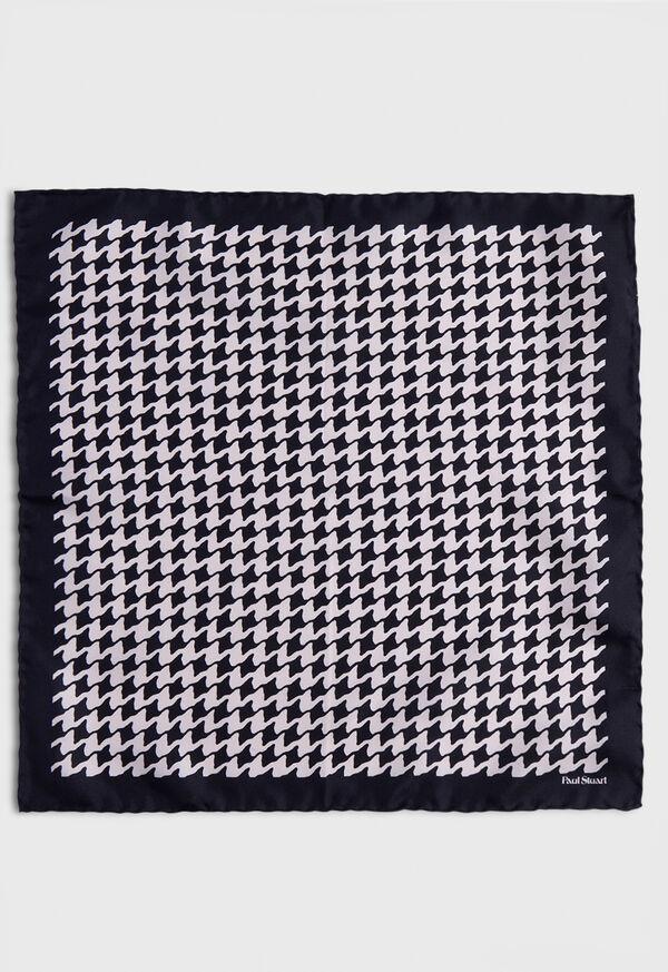 Paul Stuart Houndstooth Silk Pocket Square