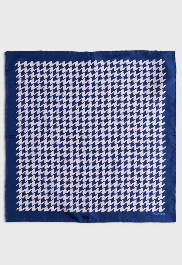 Paul Stuart Houndstooth Silk Pocket Square