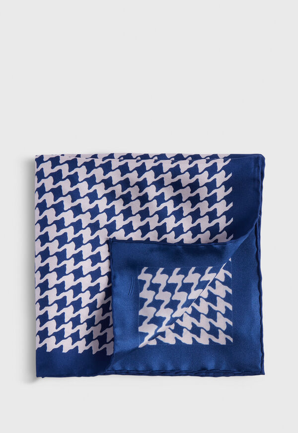 paul stuart Houndstooth Silk Pocket Square