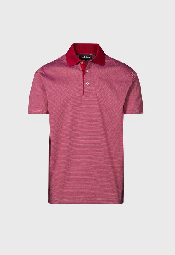 paul stuart Italian Cotton Micro Stripe Polo