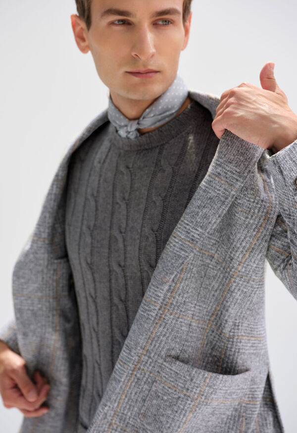 Paul Stuart Jersey Plaid Soft Jacket