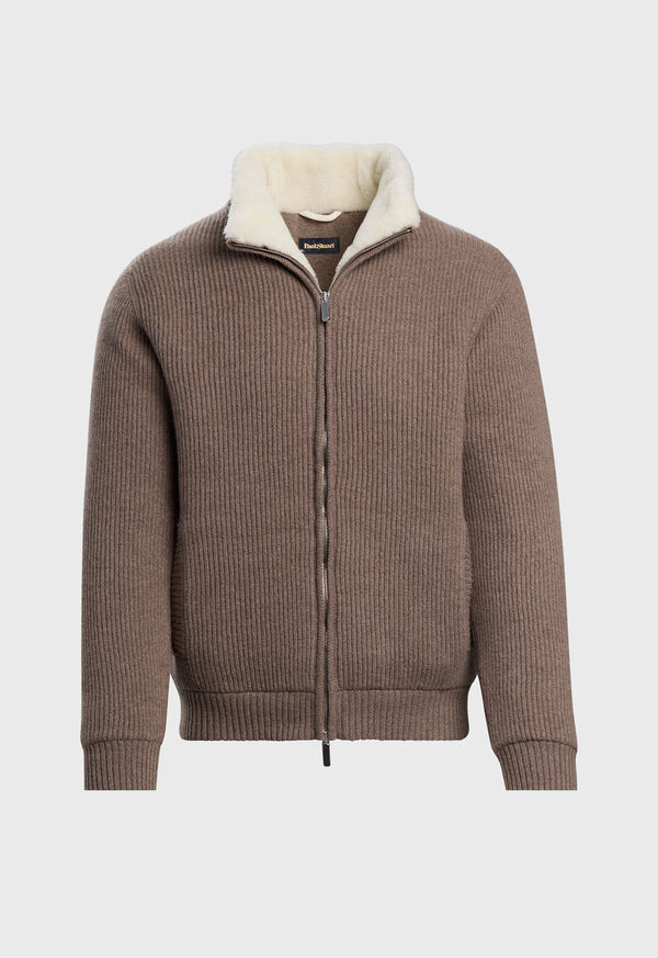 paul stuart Knitted Bomber Jacket