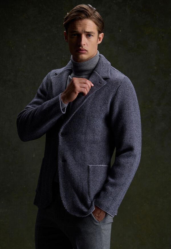 Paul Stuart Knitted Herringbone Jacket