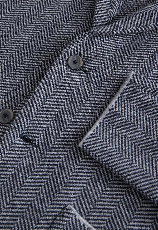Paul Stuart Knitted Herringbone Jacket