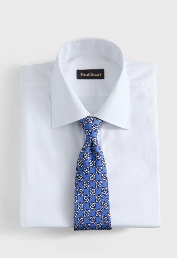Paul Stuart Large Medallion Print Silk Tie