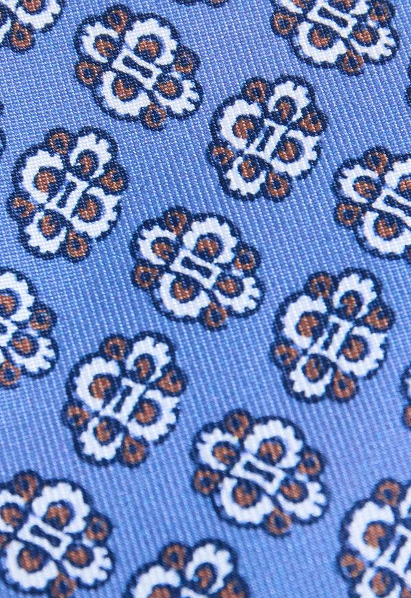 Paul Stuart Large Medallion Print Silk Tie