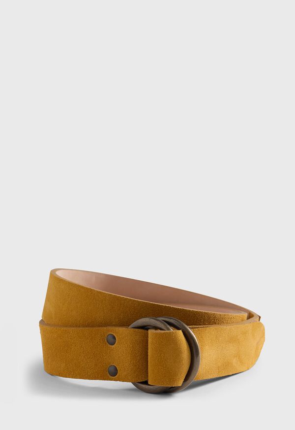 paul stuart Leather D-Ring Belt