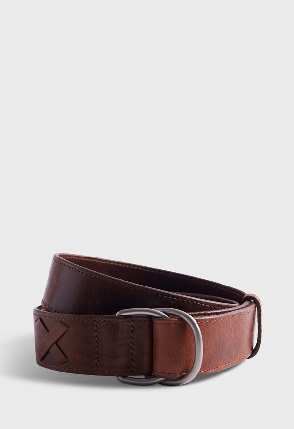 paul stuart Leather D-Ring Belt
