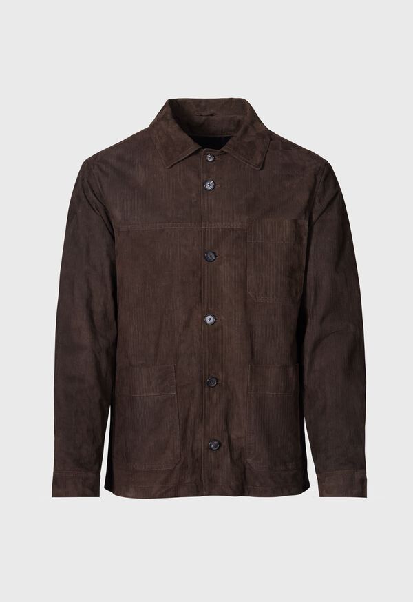 paul stuart Leather Shirt Jacket