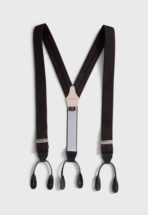 paul stuart Leather Trim Suspenders