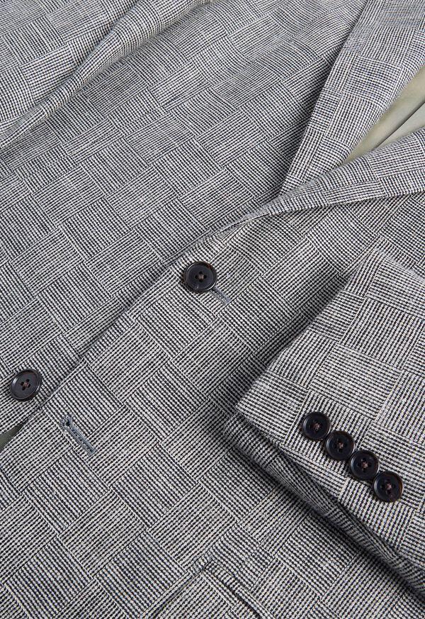 Paul Stuart Lightweight Silk & Linen Parquet Jacket