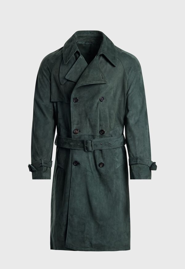 paul stuart Lightweight Suede Trench